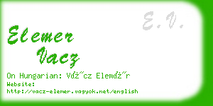 elemer vacz business card